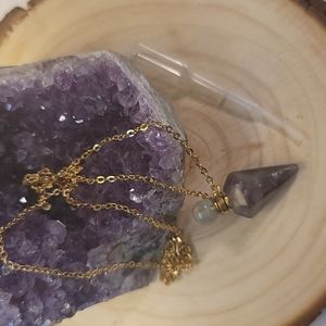 Fluorite Essential Oil Diffuser Necklace